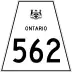 Highway 562 marker