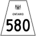 Highway 580 marker