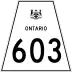 Highway 603 marker
