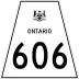 Highway 606 marker