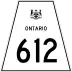 Highway 612 marker