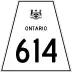 Highway 614 marker