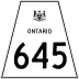 Highway 645 marker