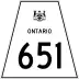 Highway 651 marker