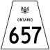Highway 657 marker