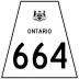 Highway 664 marker