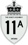 A highway marker for Ontario Highway 11A