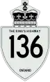 King's Highway 136 marker