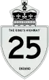 King's Highway 25 marker