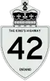 King's Highway 42 marker
