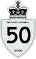 King's Highway 50 marker