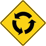 WA-39Roundabout ahead