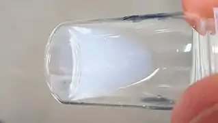 Colloidal silica gel with light opalescence