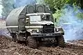 PMP pontoon bridge on KrAZ-255, Russia