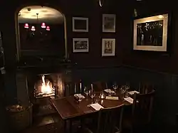 Open fire in the Red Room