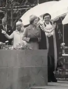 Queen Elizabeth opening City Square on 28 May, 1980.
