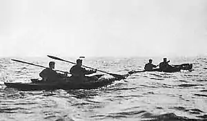 The two man canoe used in operations J V, Astrakan and Frankton