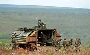 Brazilian AAV amphibious vehicle in action