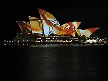 77 Million Paintings projected onto the Sydney Opera House in 2009