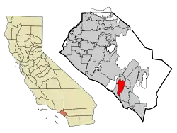 Location of Aliso Viejo within Orange County, California
