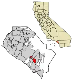 Location of Laguna Hills in Orange County, California.