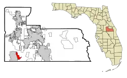 Location in Orange County and the state of Florida