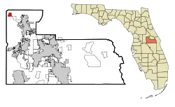 Location in Orange County and the state of Florida