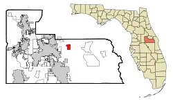 Location in Orange County and the state of Florida