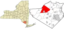 Location in Orange County and the state of New York