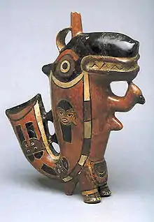 Killer Whale, painted pottery, Nazca culture, 300 BC–800 AD, Larco Museum. Lima, Peru