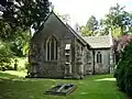 Rear view of the island church