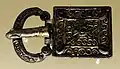 Early medieval jewellery, 5th-7th century, belt buckle with drop almandines, from barete (AQ) 01