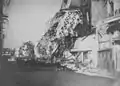 Fire damage to the original Tsutenkaku tower in 1943