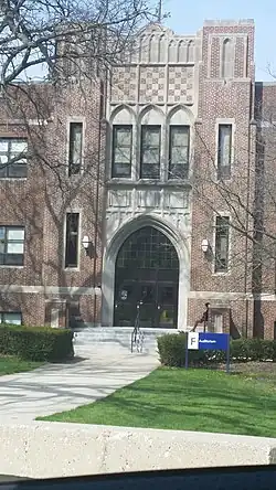 Original entrance to the Community High School building