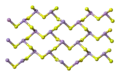 Orpiment's crystal structure consists of sheets