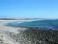 View of the local Orrestranda beach