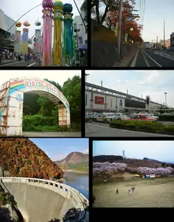 upper:Furukawa festival, Kashima-daimiddle:Kejonuma Leisure Land, Furukawa Stationlower:Naruko Dam, Mount Kagoho