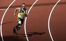 Image 18Oscar Pistorius, running in the first round of the 400 m at the 2012 Olympics (from Track and field)