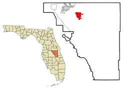 Location in Osceola County and the state of Florida