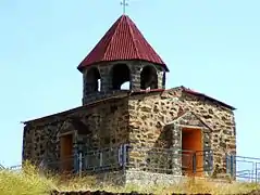 The shrine of Surp Grigor on Didi Kond Hill overlooking the village