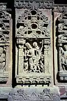 Two chaitya arch motifs on top of each other. Hindu temple, Osian, Jodhpur, 8th century.