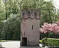 Ancient guard tower in the castle garden