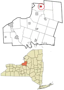 Location in Oswego County and the state of New York.