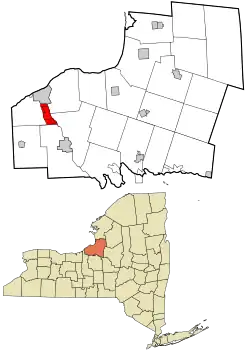 Location in Oswego County and the state of New York..