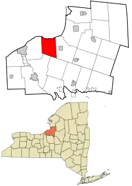 Location in Oswego County and the state of New York.