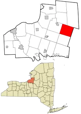 Location in Oswego County and the state of New York.