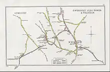 Oswestry, Gwersyllt, Plas Power & Wrexham on the Railway Clearing House map.