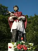 Monument of St. John of Nepomuk on the crossroad