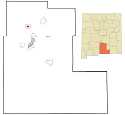 Location of Tularosa, New Mexico