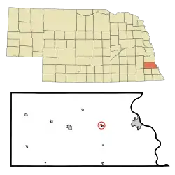 Location of Dunbar, Nebraska